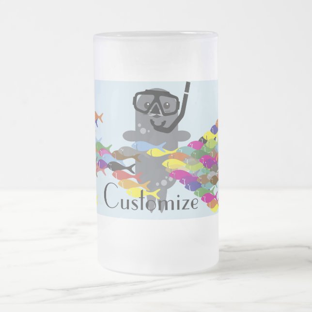 Graues Siegel Thunder_Cove Mattglas Bierglas (Mittel)