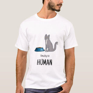Graues Smoking-Katze-Shirt T-Shirt