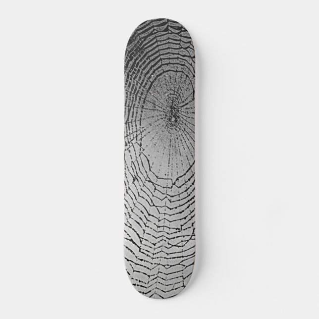 Graues Spinnen-Netz-Skateboard Skateboard (Vorderseite)