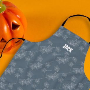 Graues Spinnennetz, anpassbares Halloween Schürze