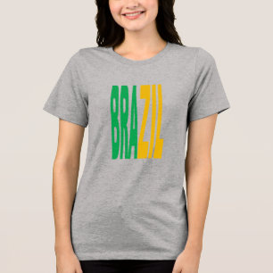 Graues T-Shirt BRAZIL Tri-Blend Shirt