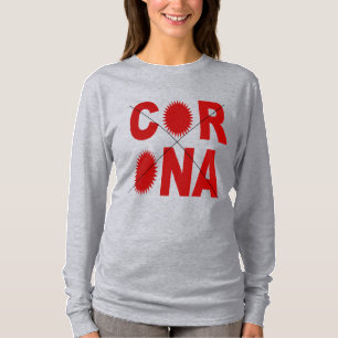 Graues T-Shirt CORONA X