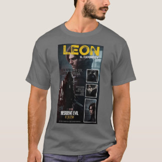 Graues T-Shirt mit halbem Ärmel mit Resident Evil