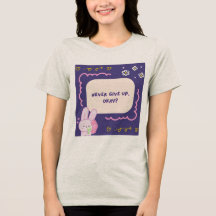 Graues T-Shirt mit rosa und violetter illustrative