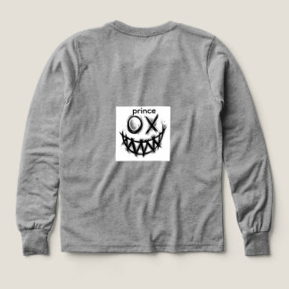 graues T-Shirt mit Vollärmeln und Design