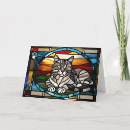 Graues Tabby-Hartglas Karte