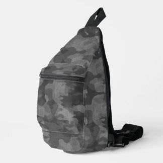 Graues Tarnmuster Crossbody Bag