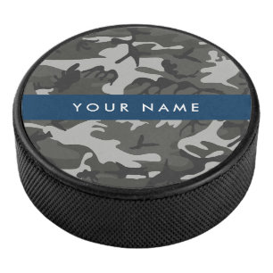 Graues Tarnmuster, Ihr Name, Personalisieren Eishockey Puck