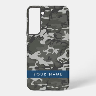 Graues Tarnmuster, Ihr Name, Personalisieren Samsung Galaxy Hülle