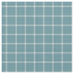 Graues Teal- und Weißfenster-Gingham Stoff