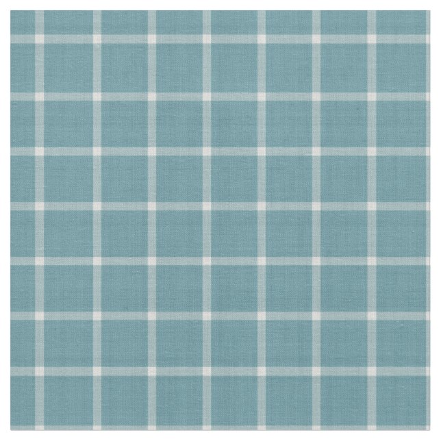 Graues Teal- und Weißfenster-Gingham  Stoff (Nahaufnahme)