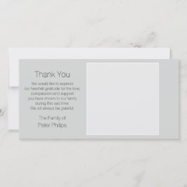 Graues Template Beileid Danke mit weißem Rand