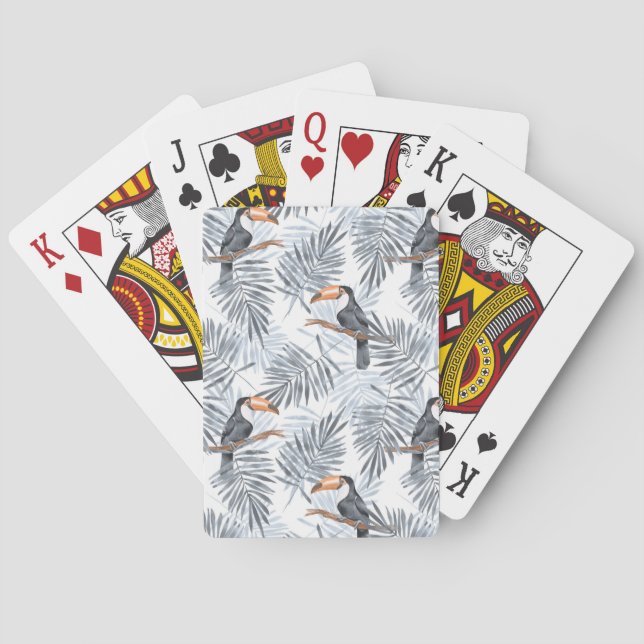 Graues Toucan Spielkarten (Rückseite)