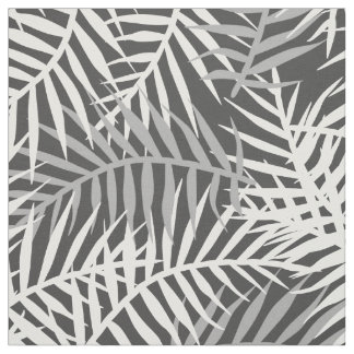 Graues tropisches Blätter Palm Tree Fern Leaf Must Stoff