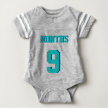 Graues und Aquamarines Baby | Sports Jersey Design