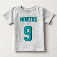 Graues und Aquamarines Baby | Sports Jersey Design