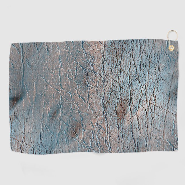 Graues und bräunliches Leder mit Satin-Farbe Golfhandtuch (Horizontal)