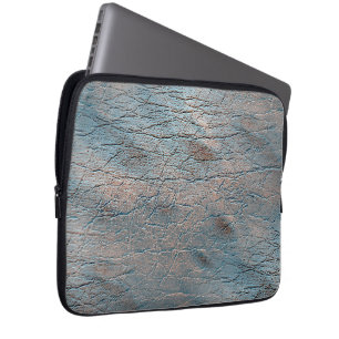 Graues und bräunliches Leder mit Satin-Farbe Laptopschutzhülle