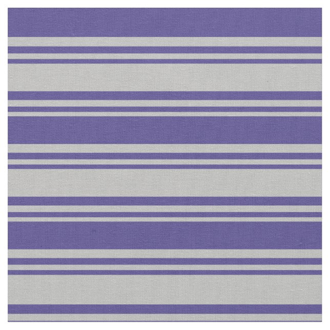 Graues und dunkles Slate Blue Muster der Streifen Stoff (Nahaufnahme)