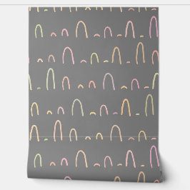 Graues und farbiges Muster Tapete