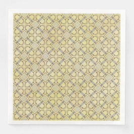 Graues und gelbes Skelett Serviette