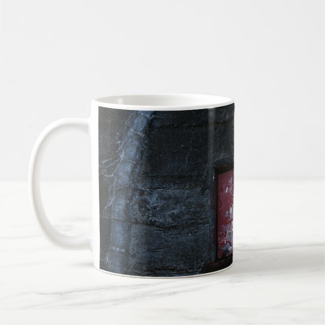 Graues und rotes Wandregal Kaffeetasse (Links)