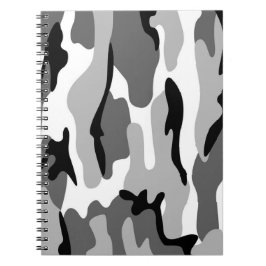 Graues und schwarzes Camouflage-SpiralNotebook Notizblock