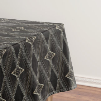 Graues und schwarzes Diamantmuster Modernes geomet Tischdecke