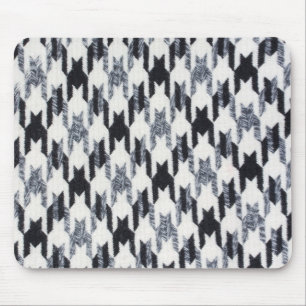 Graues und schwarzes Hahnentrittmuster Moderne Tex Mousepad