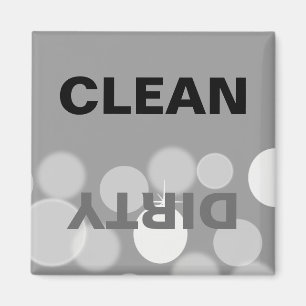 Graues und weißes Bokeh saubere/schmutzige Magnet