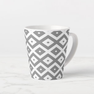 Graues und weißes Diamantmuster Milchtasse