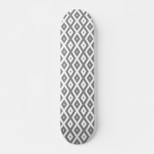 Graues und weißes Diamantmuster Skateboard