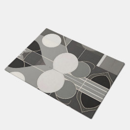 Graues und weißes geometrisches Design mit Schaltk Fußmatte