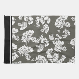 Graues und weißes Geschirrtuch