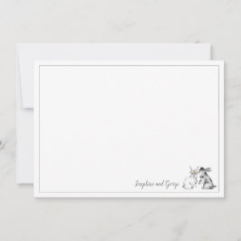 Graues und weißes Hasen Einladung