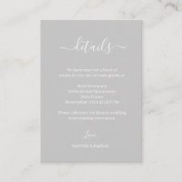 Graues und weißes Minimalistisches Hochzeitshotel