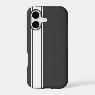 Graues und weißes Team Jersey Stripe iPhone 5s Cas