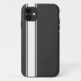 Graues und weißes Team Jersey Stripe iPhone 5s Cas 11 Hülle