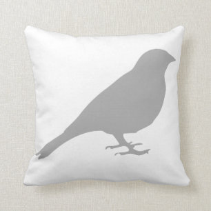 Graues Vogel-Kissen Kissen