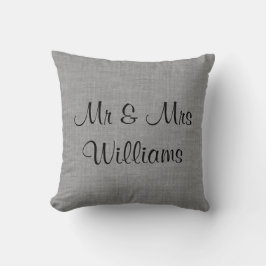 Graues "We did" Mit Monogramm Kissen