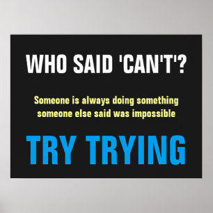 Graues Weiß Blau, der gesagt hat, dass er Print ni Poster