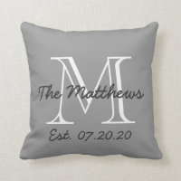 Graues Weiß-Familien-Monogramm