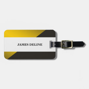 Graues Weiß-Imitat-Gold geometrisch Gepäckanhänger