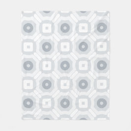 Graues weißes Hexagon Circle Skandinavisches Muste Fleecedecke