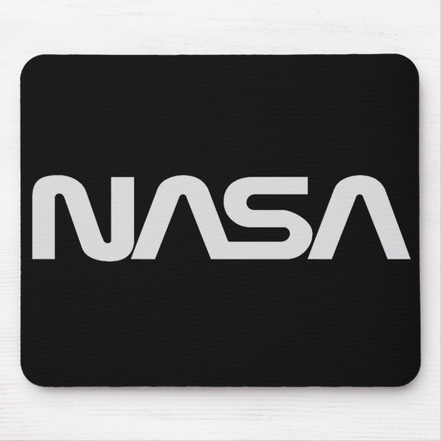 Graues Wurm-Logo der NASAs Mousepad (Vorne)
