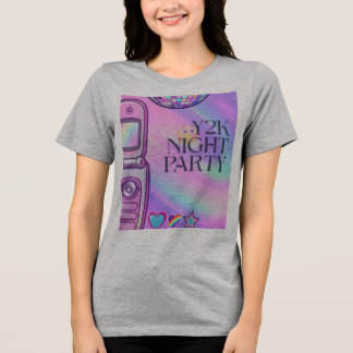 Graues Y2K-Nachtparty-T-Shirt Tri-Blend Shirt