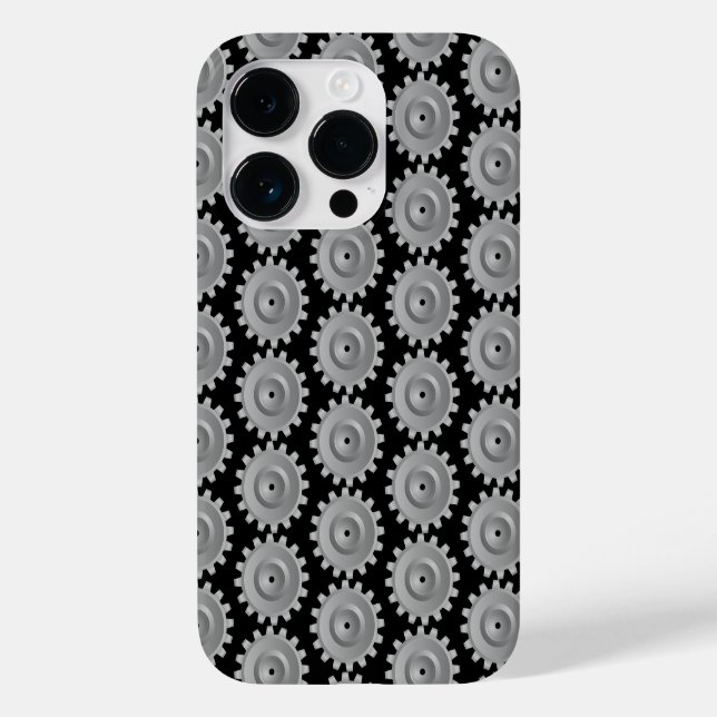 Graues Zahnrad Case-Mate iPhone Hülle (Rückseite)