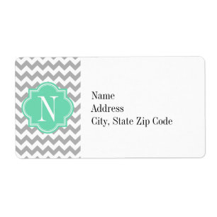 Graues Zickzack mit tadellosem Monogramm
