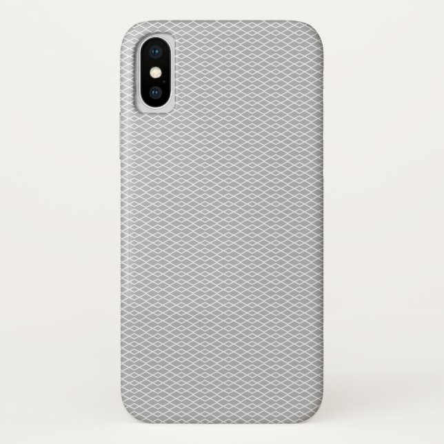 Graues Zickzack Muster Case-Mate iPhone Hülle (Rückseite)