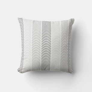 Graues Zickzack Muster/Print Kissen